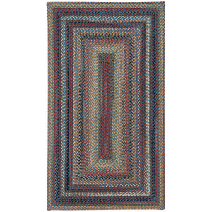 Americana Colony Blue Concentric Rectangle Rug
