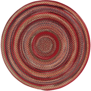 Americana Country Red Round Rug - 1'3