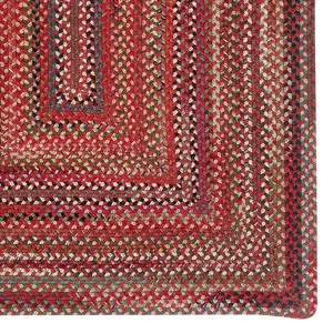 Americana Country Red Concentric Rectangle Rug - 2\' x 8\'