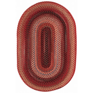 Americana Country Red Oval Rug - 1'8