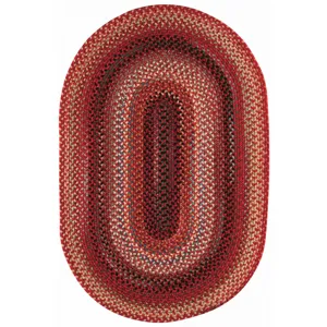 Americana Country Red Oval Rug - 4\' x 6\'