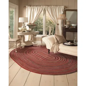 Americana Country Red Oval Rug - 4\' x 6\'