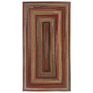 Americana Mocha Concentric Rectangle Rug - 7\' x 9\'