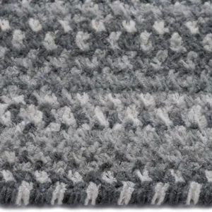 Bambini Cool Gray Concentric Rectangle Rug - 5\'6\" x 5\'6\"