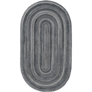 Bambini Cool Gray Oval Rug