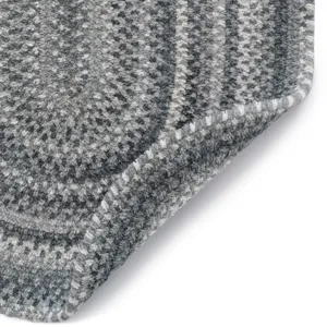 Bambini Cool Gray Oval Rug - 3\' x 5\'