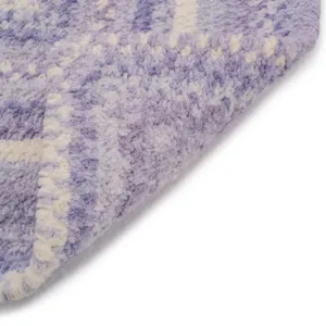 Bambini Periwinkle Concentric Rectangle Rug - 3\' x 3\'