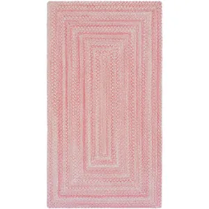 Bambini Pretty In Pink Concentric Rectangle Rug - 5\'6\" x 5\'6\"