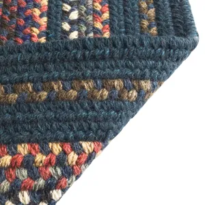 Bradford Empire Blue Concentric Rectangle Rug - 5\' x 8\'