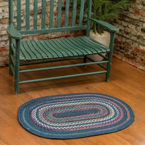 Bradford Empire Blue Oval Rug - 2\'3\" x 4\'3\"