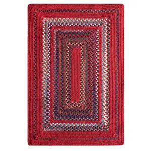 Bradford Crimson Concentric Rectangle Rug - 9\'6\" x 9\'6\"