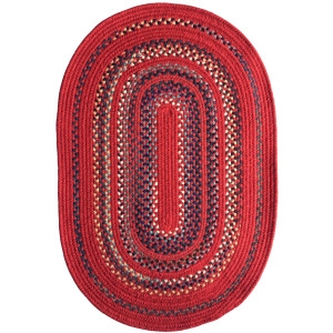Bradford Crimson Oval Rug - 2' x 3'