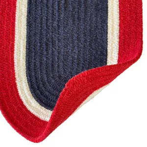 Happy Holidays-America Red White Blue Oval Rug - 1\'5\" x 2\'3\"
