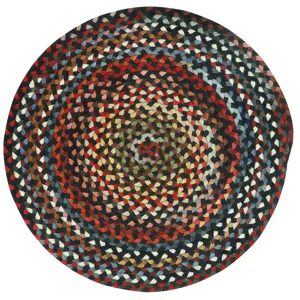 Plymouth Black Round Rug - 3\' x 3\'