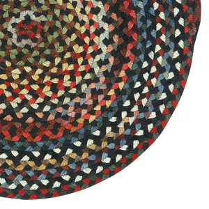 Plymouth Black Round Rug - 3\' x 3\'