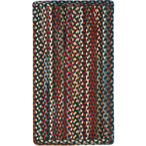 Plymouth Black Vertical Stripe Rectangle Rug