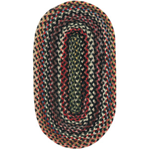 Plymouth Black Oval Rug
