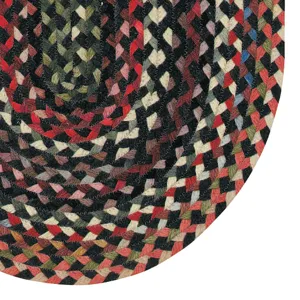 Plymouth Black Oval Rug - 1\'8\" x 2\'6\"