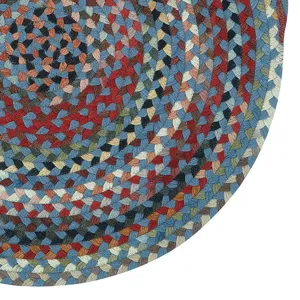 Plymouth Colony Blue Round Rug - 3\' x 3\'