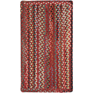 Plymouth Country Red Vertical Stripe Rectangle Rug