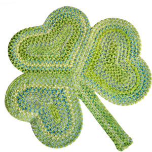 Happy Holidays-St. Patrick's Clover Wedge Rug