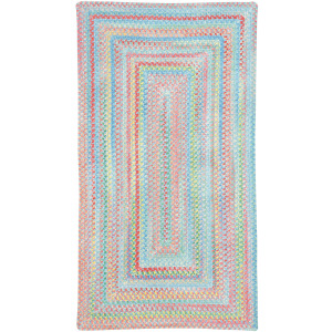 Cutting Garden Blue Bell Concentric Rectangle Rug
