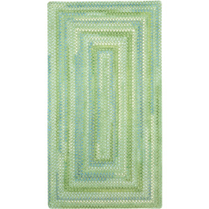 Sailor Boy Sea Monster Green Concentric Rectangle Rug
