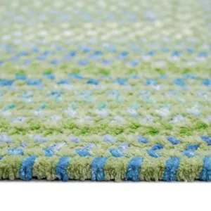 Sailor Boy Sea Monster Green Concentric Rectangle Rug - 11\'4\" x 14\'4\"