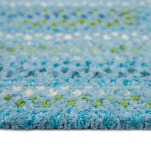 Sailor Boy Deep Blue Sea Concentric Rectangle Rug - 3\' x 3\'