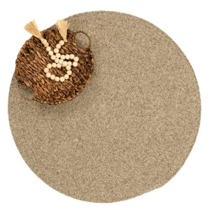 Simplicity Wood Round Rug - 8\'6\" x 8\'6\"