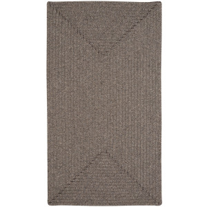 Simplicity Wood Concentric Rectangle Rug