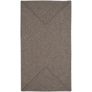 Simplicity Wood Concentric Rectangle Rug