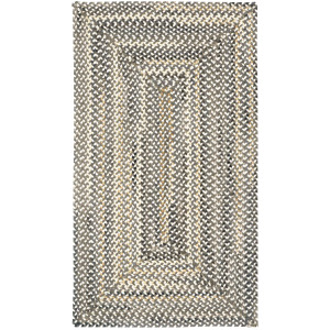 Bear Creek Grey Concentric Rectangle Rug
