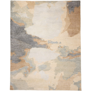 Aquarelles Noir Rectangle Rug