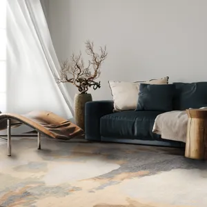 Aquarelles Noir Rectangle Rug - 5\' x 8\'