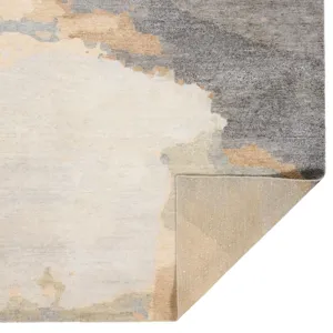 Aquarelles Noir Rectangle Rug - 5\' x 8\'