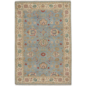 Ashia Azure Ivory Rectangle Rug