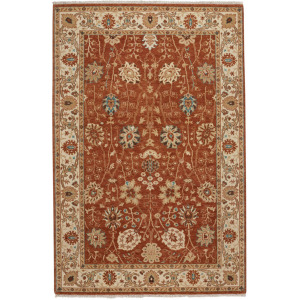 Ashia Rust Ivory Rectangle Rug