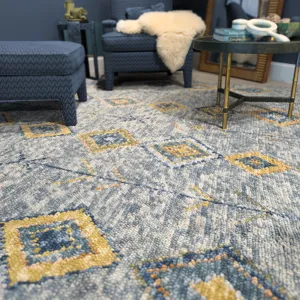 Casablanca Indigo Multi Rectangle Rug - 7\'9\" x 9\'9\"
