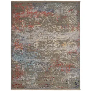 Carrara Charcoal Multi Rectangle Rug - 10\' x 13\'