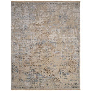 Carrara Beige Blue Rectangle Rug