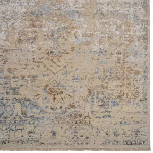 Carrara Beige Blue Rectangle Rug - 8\' x 11\'