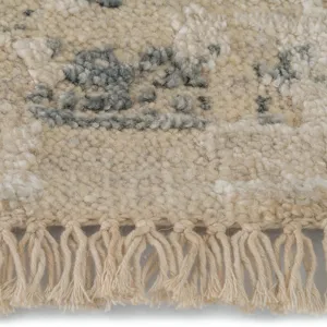 Carrara Beige Blue Rectangle Rug - 8\' x 11\'