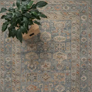Braymore-Barrett Medium Blue Rectangle Rug - 3\' x 5\'