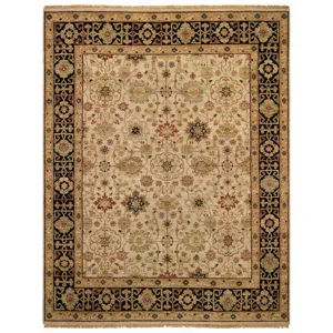 Biltmore Classics-Kuba Beige Black Rectangle Rug - 2' x 3'