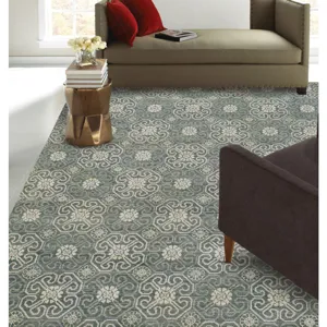 Siam-Flower Grey Rectangle Rug - 10\' x 14\'
