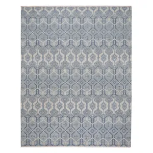 Siam-Temple Lt. Blue Rectangle Rug - 10\' x 14\'