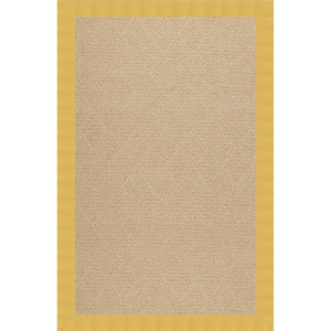 Creative Concepts-Cane Wicker Canvas Canary Rectangle Rug