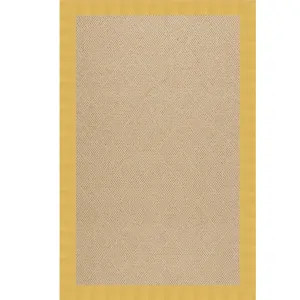 Creative Concepts-Cane Wicker Canvas Canary Rectangle Rug - 10\' x 14\'