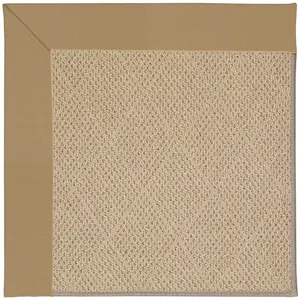 Creative Concepts-Cane Wicker Canvas Linen Octagon Rug